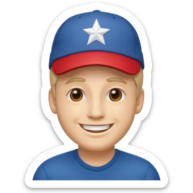 White guy in maga cap emoji sticker
