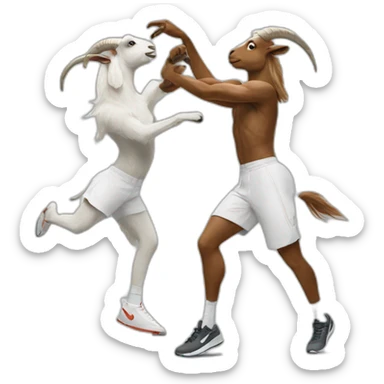 Two Dancing goats in Nike sportswear sticker