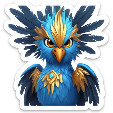 Blue firebird sticker