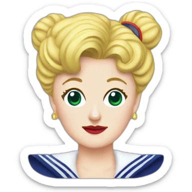 Jessica fletcher as sailor moon sticker
