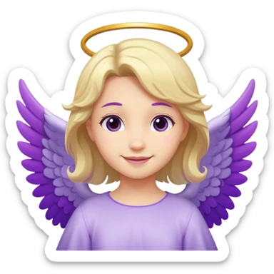 love cupid purple cute no human, an angel sticker