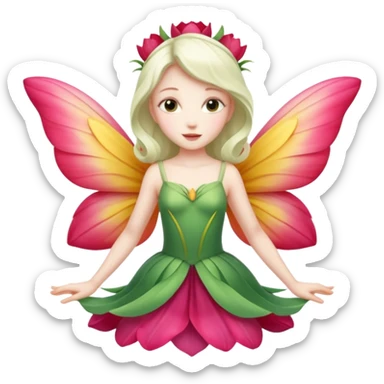 Tulip wings,Flower Fairy. sticker