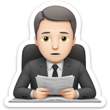 bored office boss sticker