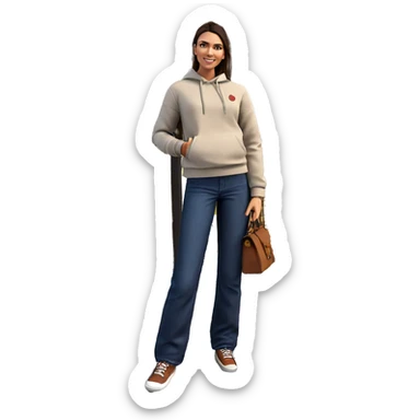 autumn vibes with casual style sticker