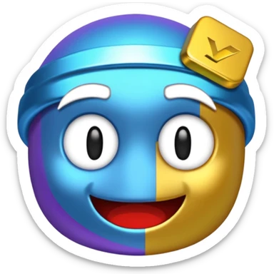 The roblox/discord version of the 🤑 emoji doing 67 sticker