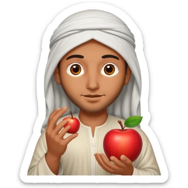 arab god with an apple sticker