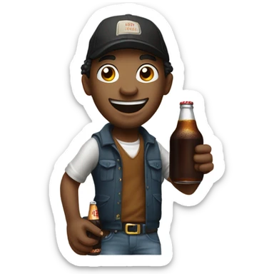 dumb thug with a bottle of root beer sticker