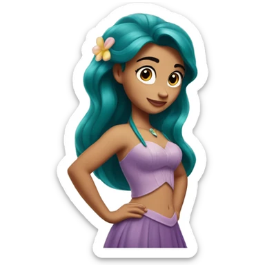 Ariel Disney with just upper body sticker