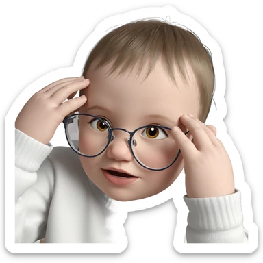 girl in glasses sweater sticker