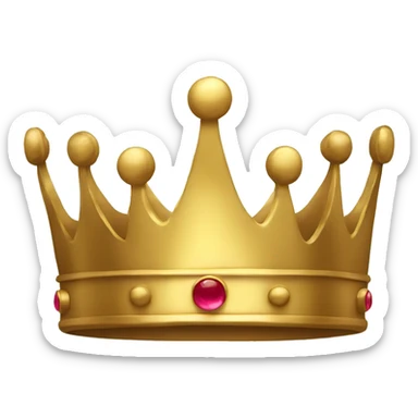 Simple gold crown with no jewels sticker
