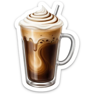 Cold coffee with foam  sticker