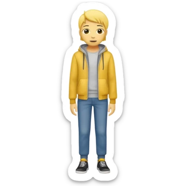 Star with a human full body yellow skin sticker