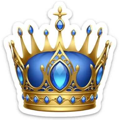 blue crown emoji sticker