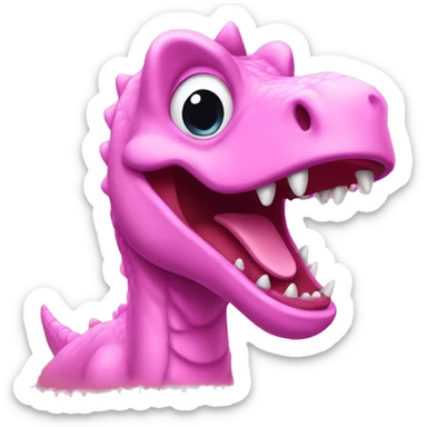 Pink Dino sticker