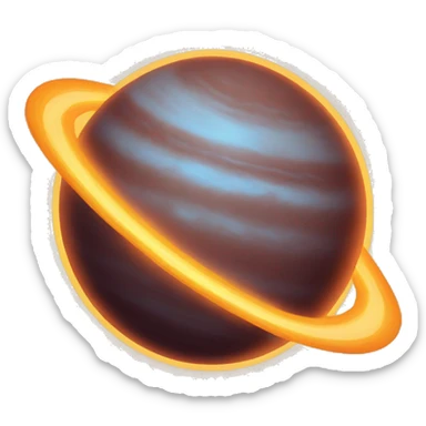 A Orange planet that looks like Venus  sticker