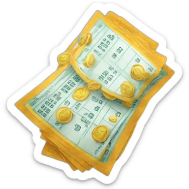 Lottery ticket sticker