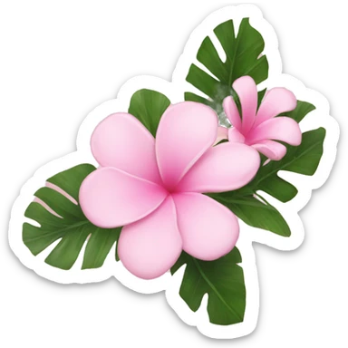 hawaiian flower light pink sticker