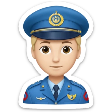 air cadet beret that’s blue and has the badge pin sticker