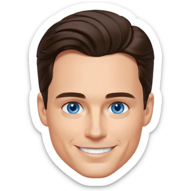Matt Bomer with blue eyes sticker