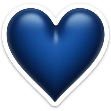 Dark blue heart sticker