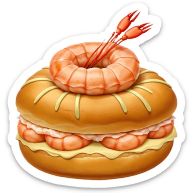 Un choux à la crevette (au lieu d’un choux à la crème) sticker