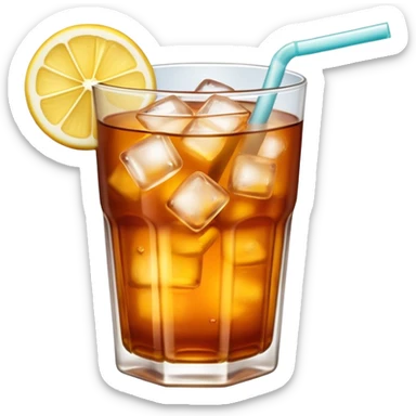 a glass of ice tea sticker