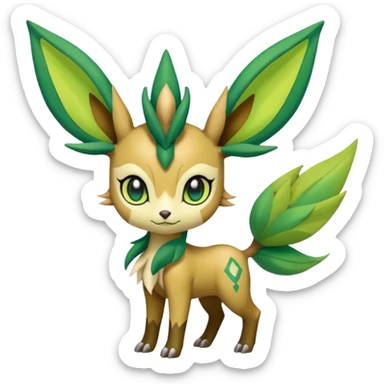 Meloetta-Leafeon-Pokémon-Digimon-Fakémon-creature sticker