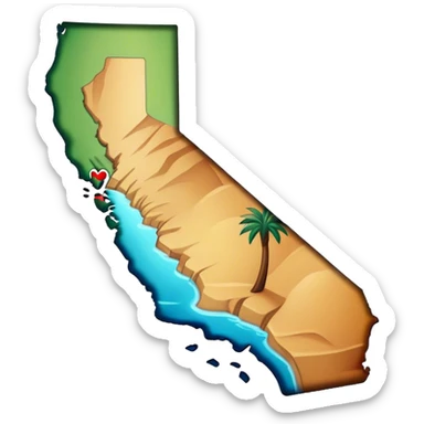 State Shape of California  sticker