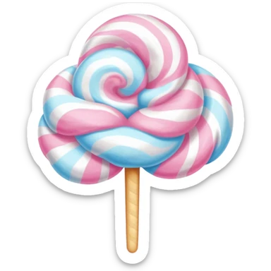 Vintage circus cotton candy sticker
