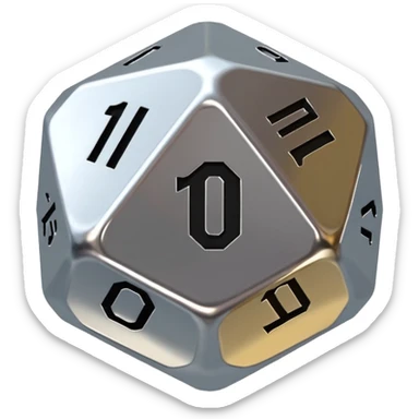 D20 landed on a 1 sticker