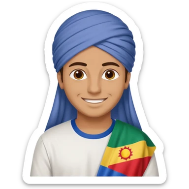 Druze and kurdistan flagg sticker