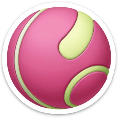 Pink tenis ball with no face and plain sticker