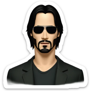 keanu reeves as neo matrix 1999 sticker