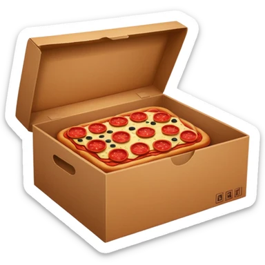box of pepperoni sticker