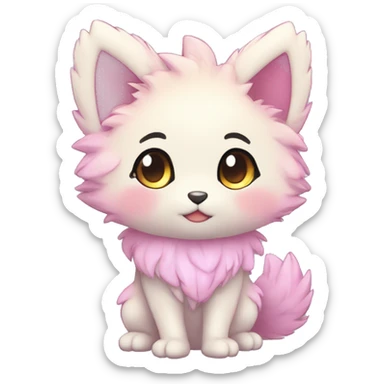  High quality detailed Cute Cool Kawaii stylish Pretty Chibi Fur-Sona Shiny Colorful Sparkly Fakemon Full Body sticker