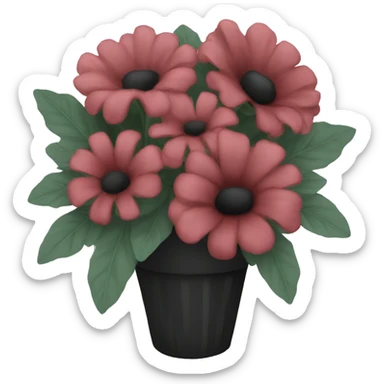 black bouquet sticker