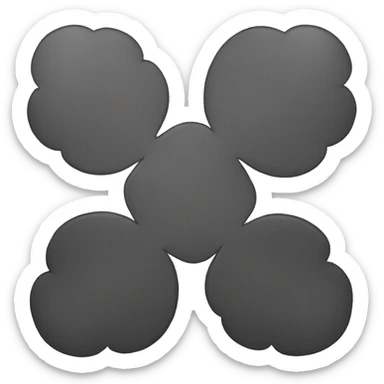 Trèfle a 5 feuille noire sticker