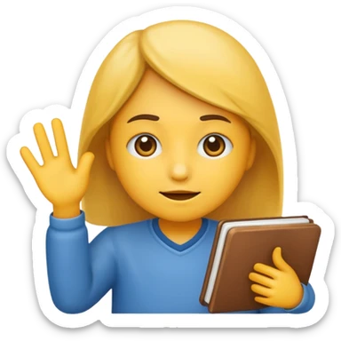 An emoji where the students needs help sticker