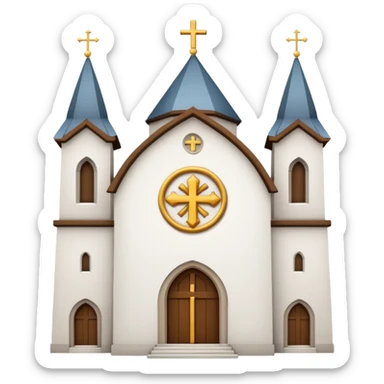 generar emoji de la oblea blanca de la iglesia sticker