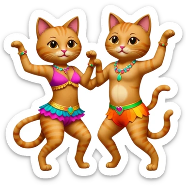 Cats salsa dancing in Miami sticker