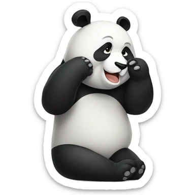 panda facepalm sticker