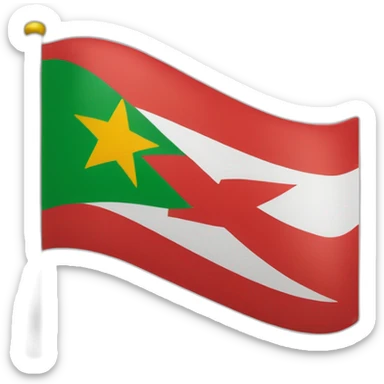 Drapeau suriname avec étoile positionnée à gauche sticker