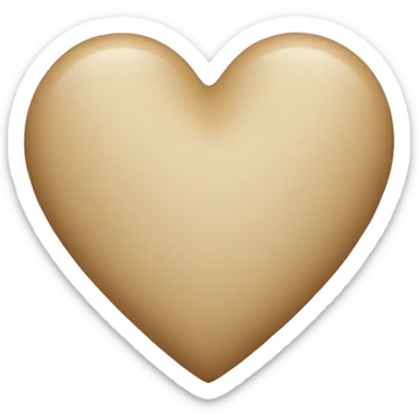 Beige heart sticker