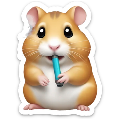 hamster smoke hookah sticker