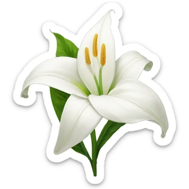 Peace lilies flower sticker