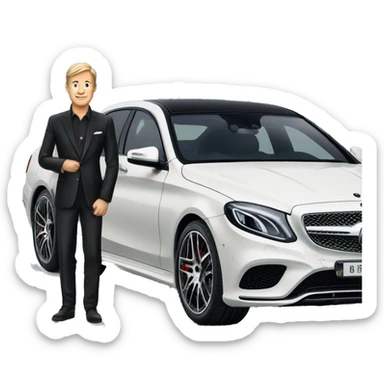 rich man outside brabus rocket 900 sticker