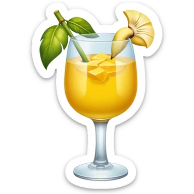 bitte ein bild von einem eistee mit papageiblumengeschmack sticker