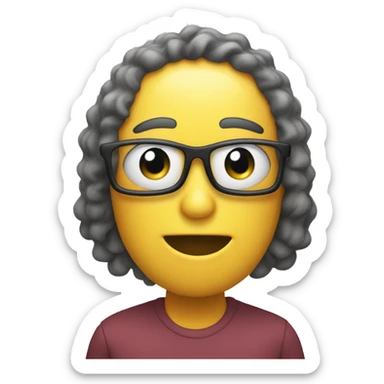 Smiley with a sign "Busy with perf issue" sticker