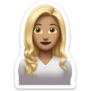 woman with blond hair take a photo on iphone 11 sticker