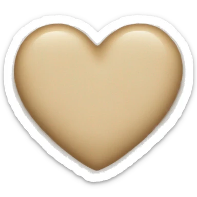 Beige heart  sticker